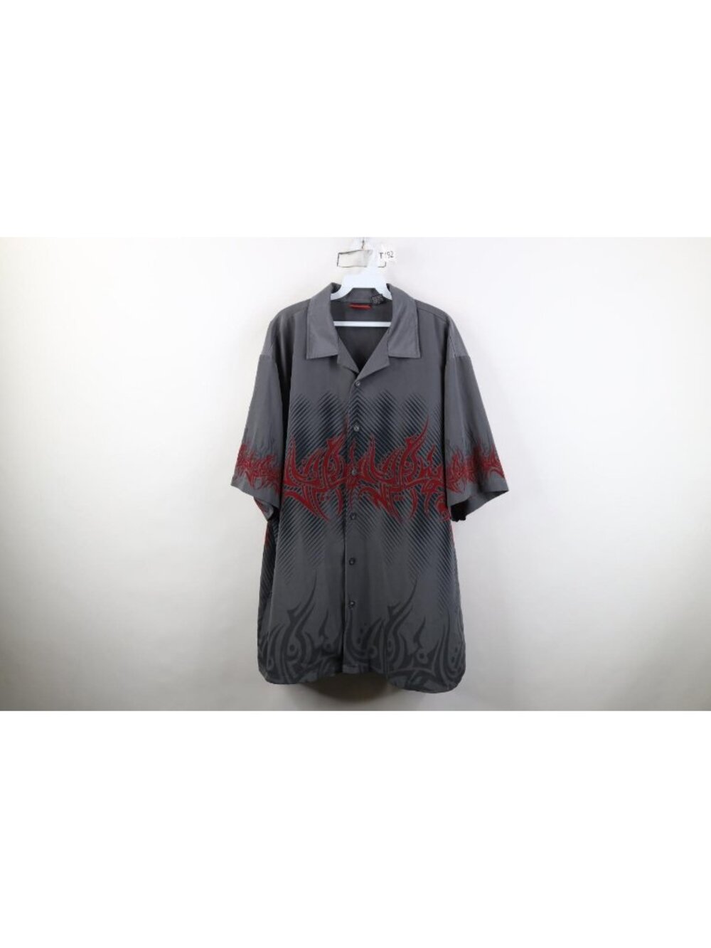 Vintage 90s Y2K Streetwear Mens XL Tribal Short Sleeve Casino Poker Button Shirt